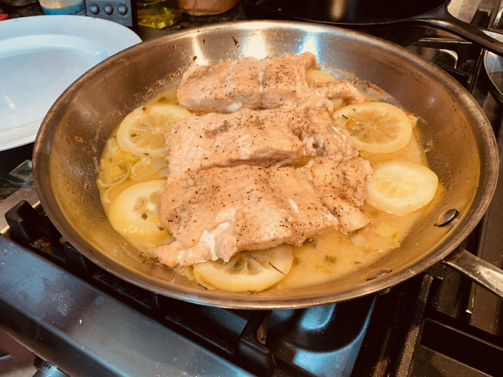 Shallow Poached Salmon With Lemon Butter Sauce Food For Your Body